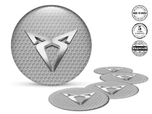 Seat Cupra Decalcomania Cerchio Ruota Stile Adesivi Resina Pregiati
